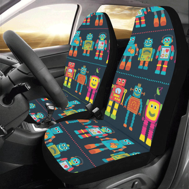 Robot Pattern Print Design A01 Car Seat Covers (Set of 2)-JORJUNE.COM