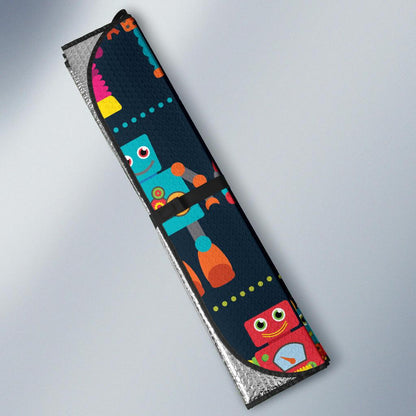 Robot Pattern Print Design A01 Car Sun Shades-JORJUNE.COM