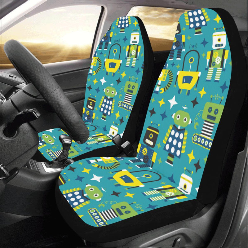 Robot Pattern Print Design A02 Car Seat Covers (Set of 2)-JORJUNE.COM