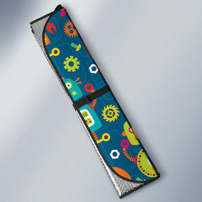 Robot Pattern Print Design A04 Car Sun Shades-JORJUNE.COM