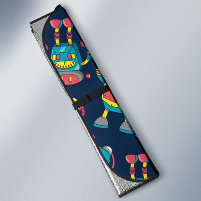 Robot Pattern Print Design A05 Car Sun Shades-JORJUNE.COM
