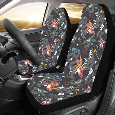 Rock and Roll Pattern Print Design A01 Car Seat Covers (Set of 2)-JORJUNE.COM