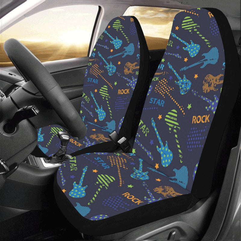 Rock and Roll Pattern Print Design A04 Car Seat Covers (Set of 2)-JORJUNE.COM