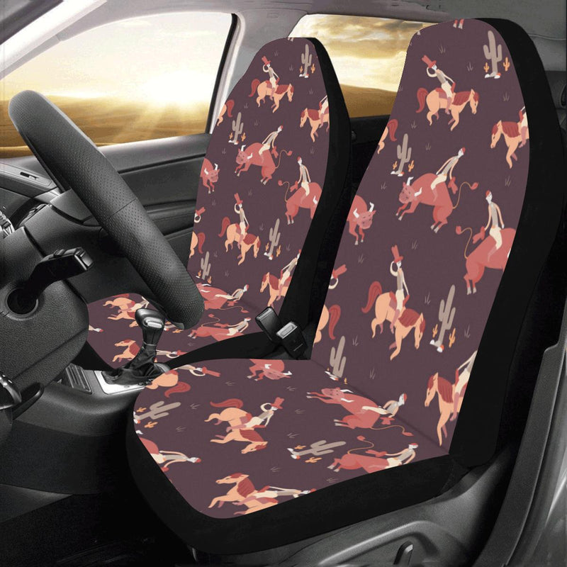 Rodeo Pattern Print Design A01 Car Seat Covers (Set of 2)-JORJUNE.COM