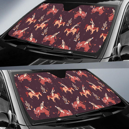 Rodeo Pattern Print Design A01 Car Sun Shades-JORJUNE.COM