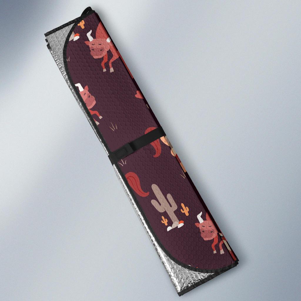 Rodeo Pattern Print Design A01 Car Sun Shades-JORJUNE.COM