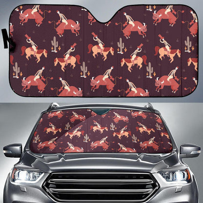 Rodeo Pattern Print Design A01 Car Sun Shades-JORJUNE.COM