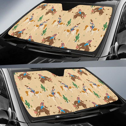 Rodeo Pattern Print Design A02 Car Sun Shades-JORJUNE.COM