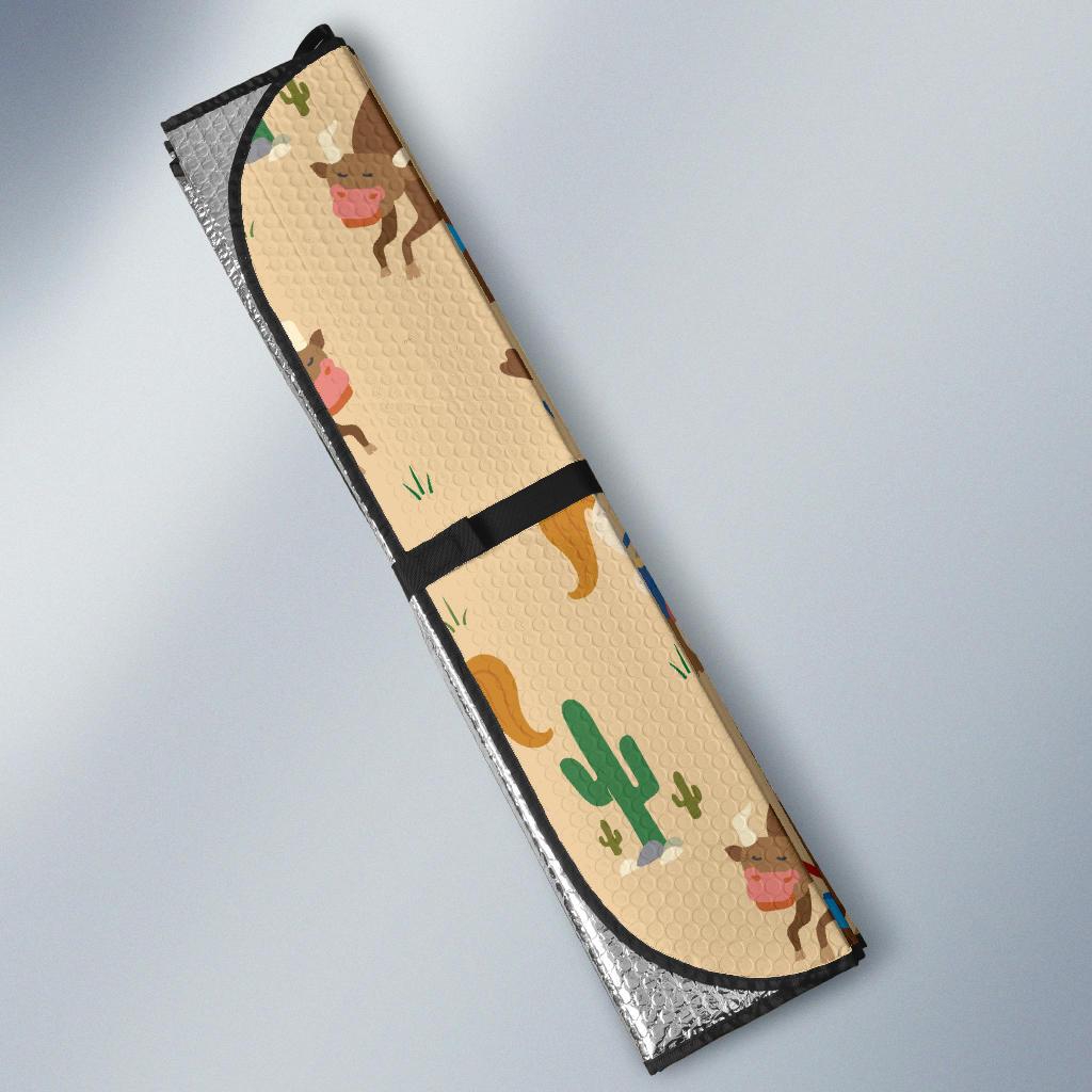 Rodeo Pattern Print Design A02 Car Sun Shades-JORJUNE.COM