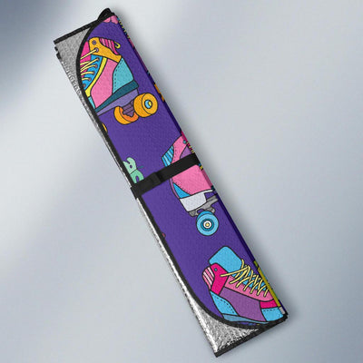 Roller skate Colorful Pattern Print Design A05 Car Sun Shades-JORJUNE.COM