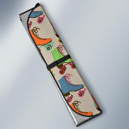 Roller skate Pattern Print Design A01 Car Sun Shades-JORJUNE.COM