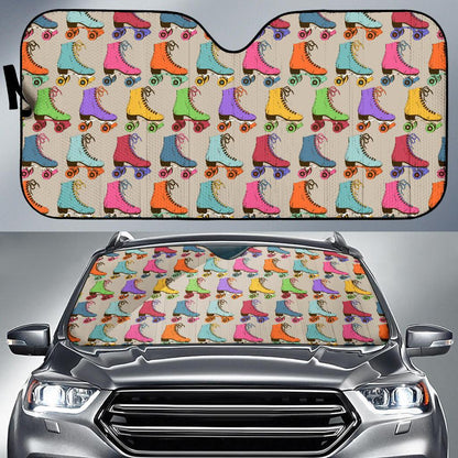 Roller skate Pattern Print Design A01 Car Sun Shades-JORJUNE.COM