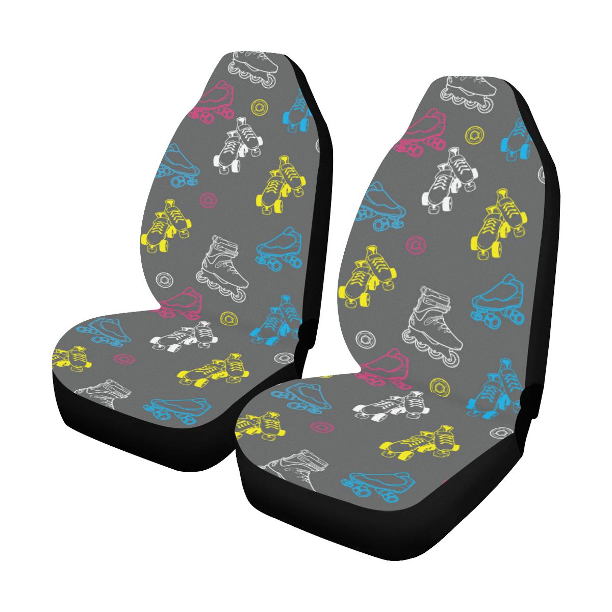 Roller skate Pattern Print Design A02 Car Seat Covers (Set of 2)-JORJUNE.COM