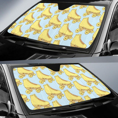 Roller skate Pattern Print Design A03 Car Sun Shades-JORJUNE.COM