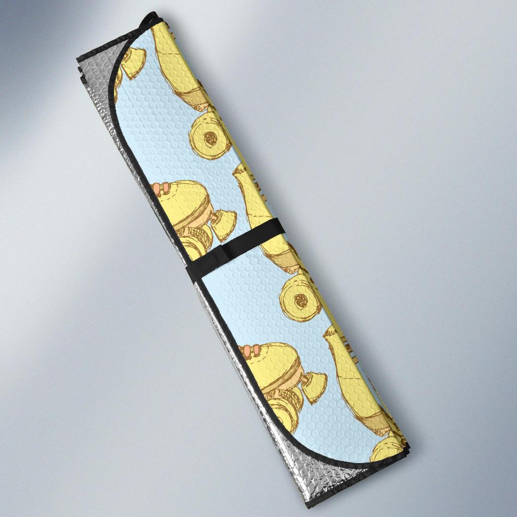 Roller skate Pattern Print Design A03 Car Sun Shades-JORJUNE.COM