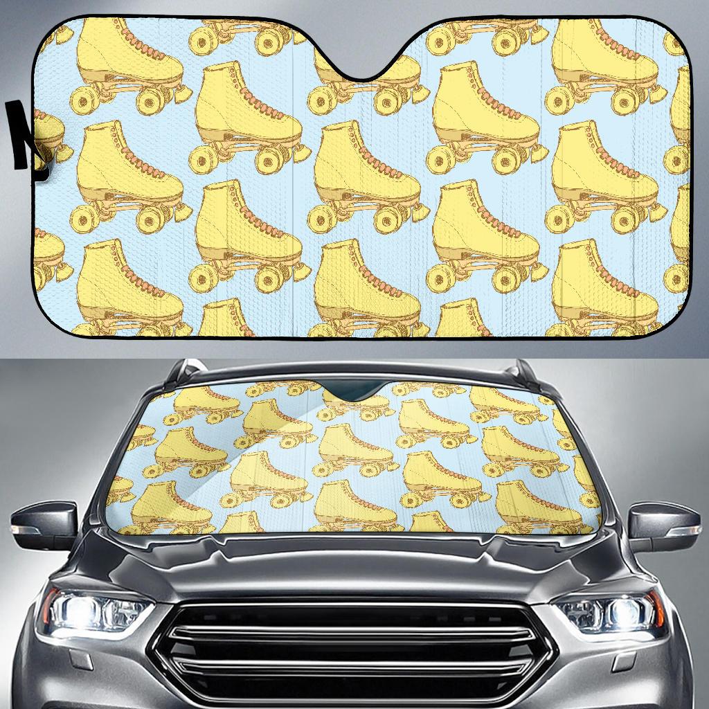 Roller skate Pattern Print Design A03 Car Sun Shades-JORJUNE.COM