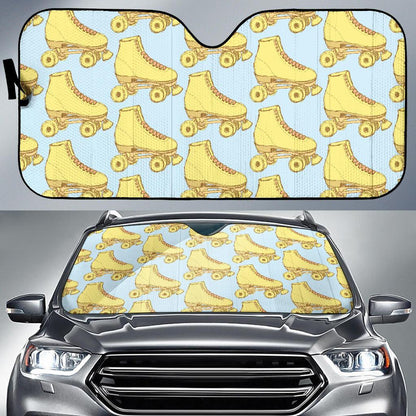 Roller skate Pattern Print Design A03 Car Sun Shades-JORJUNE.COM