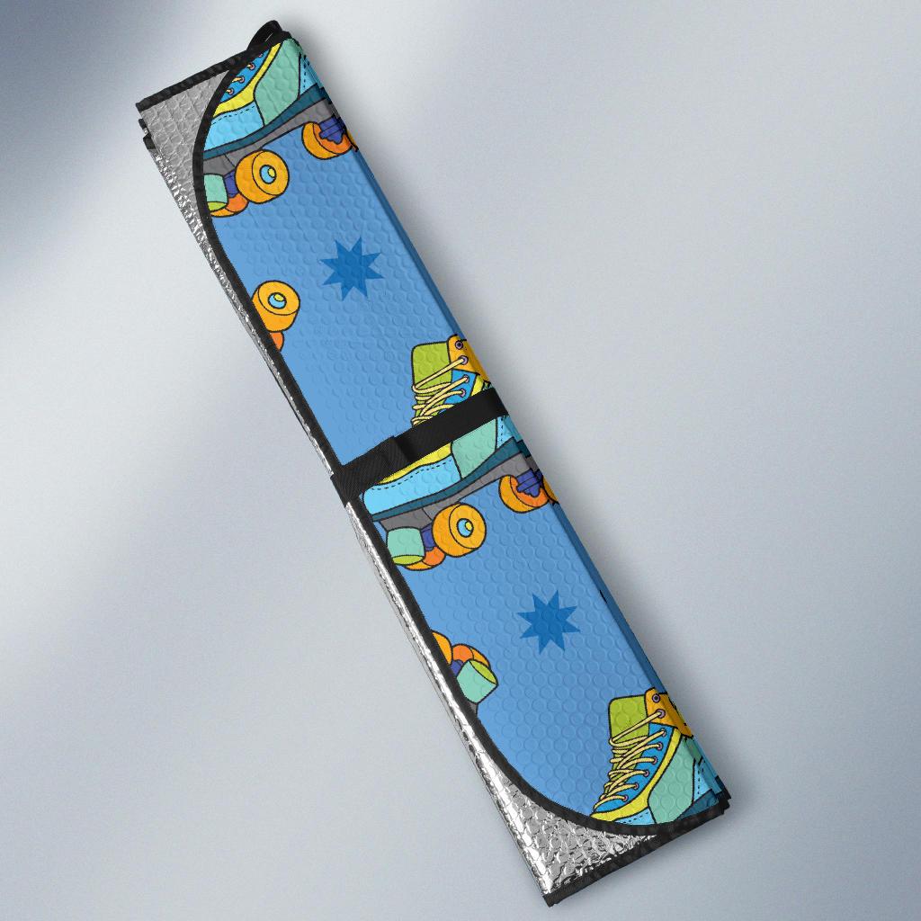 Roller skate Pattern Print Design A04 Car Sun Shades-JORJUNE.COM