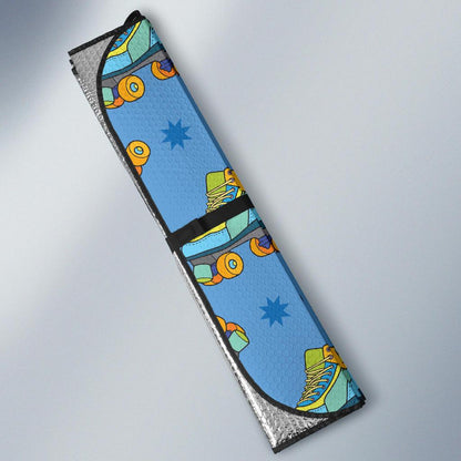 Roller skate Pattern Print Design A04 Car Sun Shades-JORJUNE.COM