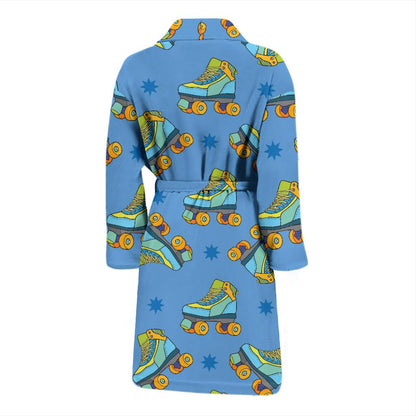 Roller skate Pattern Print Design A04 Men Bathrobe-JORJUNE.COM