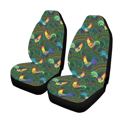 Rooster Pattern Print Design A01 Car Seat Covers (Set of 2)-JORJUNE.COM