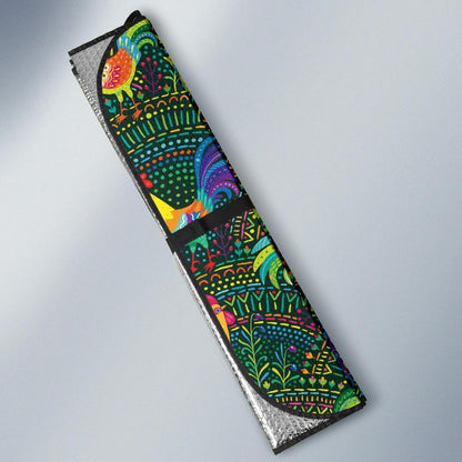 Rooster Pattern Print Design A01 Car Sun Shades-JORJUNE.COM