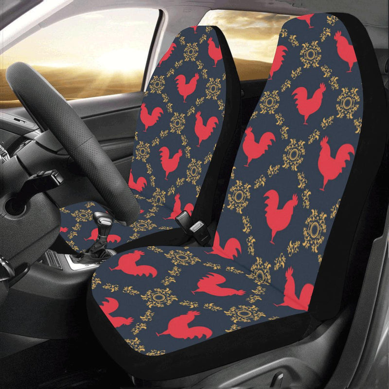 Rooster Pattern Print Design A02 Car Seat Covers (Set of 2)-JORJUNE.COM