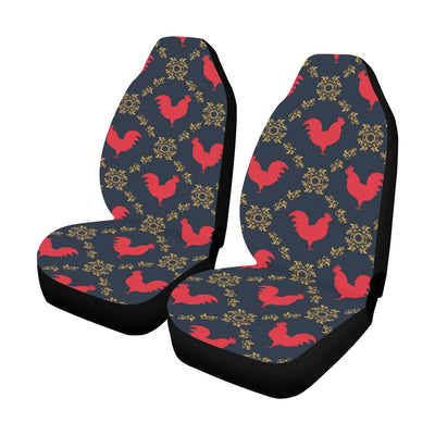 Rooster Pattern Print Design A02 Car Seat Covers (Set of 2)-JORJUNE.COM