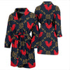 Rooster Pattern Print Design A02 Men Bathrobe-JORJUNE.COM