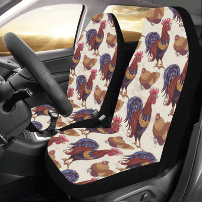 Rooster Pattern Print Design A03 Car Seat Covers (Set of 2)-JORJUNE.COM