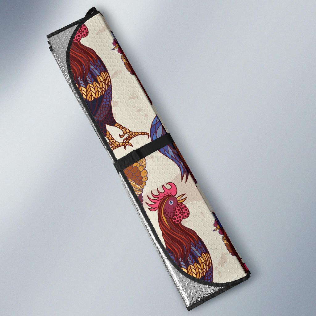 Rooster Pattern Print Design A03 Car Sun Shades-JORJUNE.COM
