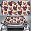 Rooster Pattern Print Design A03 Car Sun Shades-JORJUNE.COM