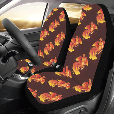 Rooster Pattern Print Design A04 Car Seat Covers (Set of 2)-JORJUNE.COM