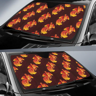 Rooster Pattern Print Design A04 Car Sun Shades-JORJUNE.COM