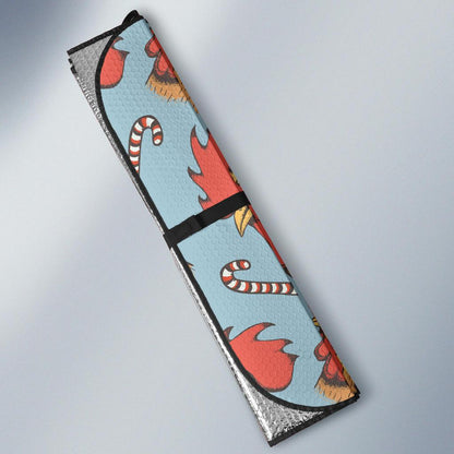 Rooster Pattern Print Design A05 Car Sun Shades-JORJUNE.COM