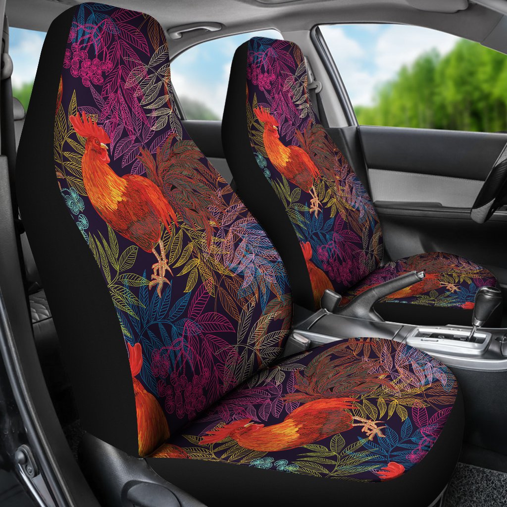 Rooster Print Style Universal Fit Car Seat Covers