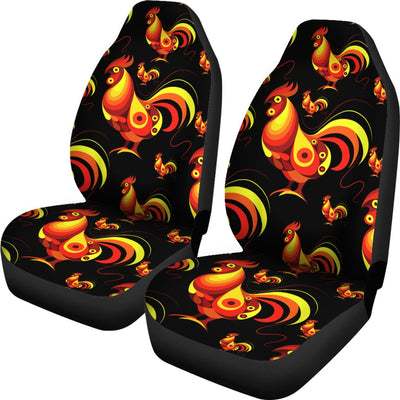 Rooster Print Themed Universal Fit Car Seat Covers