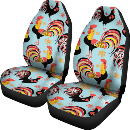 Rooster Themed Design Universal Fit Car Seat Covers