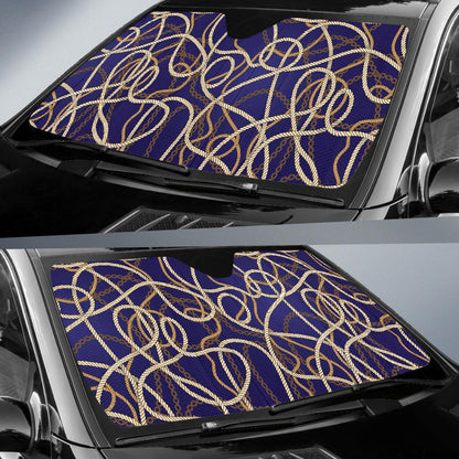 Rope Pattern Print Design A01 Car Sun Shades-JORJUNE.COM
