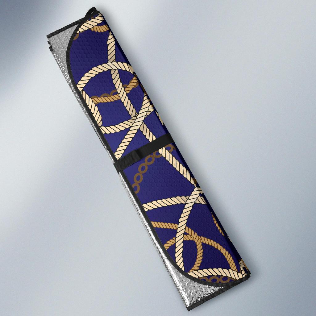 Rope Pattern Print Design A01 Car Sun Shades-JORJUNE.COM