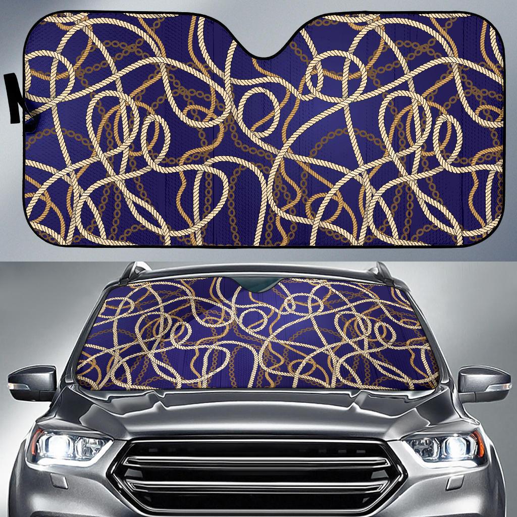 Rope Pattern Print Design A01 Car Sun Shades-JORJUNE.COM