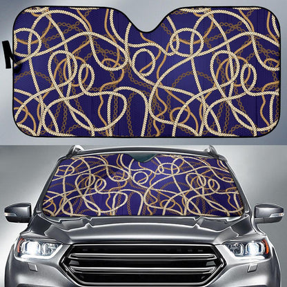 Rope Pattern Print Design A01 Car Sun Shades-JORJUNE.COM