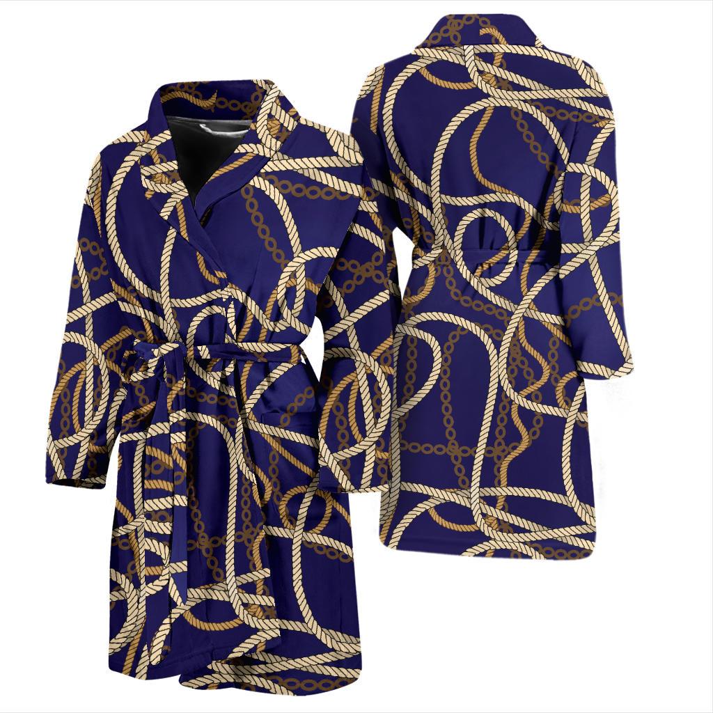 Rope Pattern Print Design A01 Men Bathrobe-JORJUNE.COM
