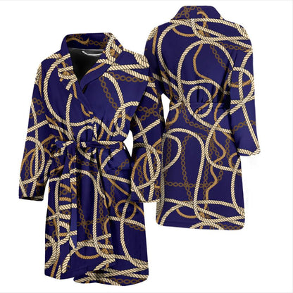 Rope Pattern Print Design A01 Men Bathrobe-JORJUNE.COM