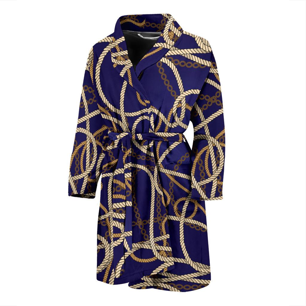 Rope Pattern Print Design A01 Men Bathrobe-JORJUNE.COM