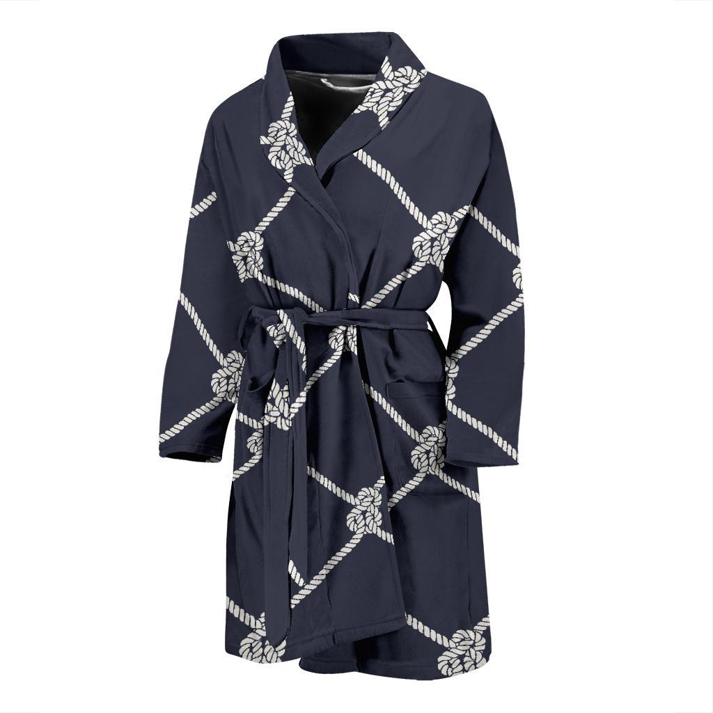 Rope Pattern Print Design A02 Men Bathrobe-JORJUNE.COM