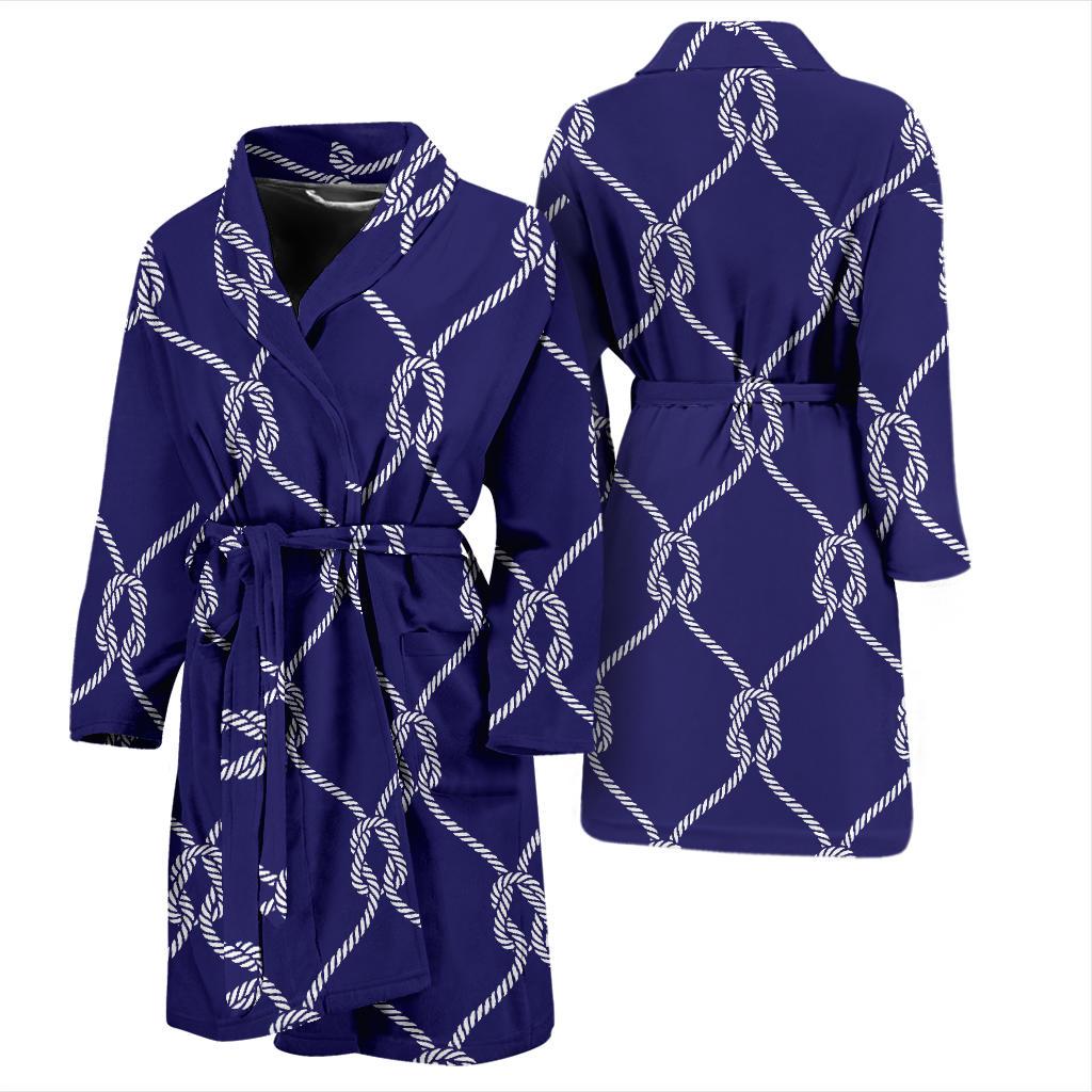 Rope Pattern Print Design A03 Men Bathrobe-JORJUNE.COM