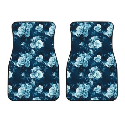 Rose Blue Pattern Print Design RO014 Car Floor Mats-JORJUNE.COM