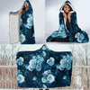 Rose Blue Pattern Print Design RO014 Hooded Blanket-JORJUNE.COM