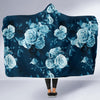 Rose Blue Pattern Print Design RO014 Hooded Blanket-JORJUNE.COM